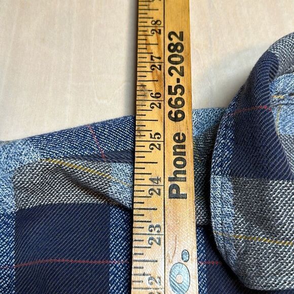 PATAGONIA FJORD FLANNEL Mens Medium Hayburner Classic Navy Long Sleeve Shirt - Picture 2 of 6